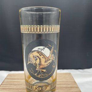 Single Reims France Running Jack Rabbit Moon Gunbelt Glass Tumbler Vintage